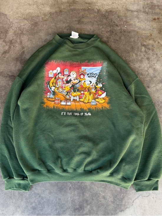 Disney Other - Disney Green Holiday Character Crewneck Sweatshirt